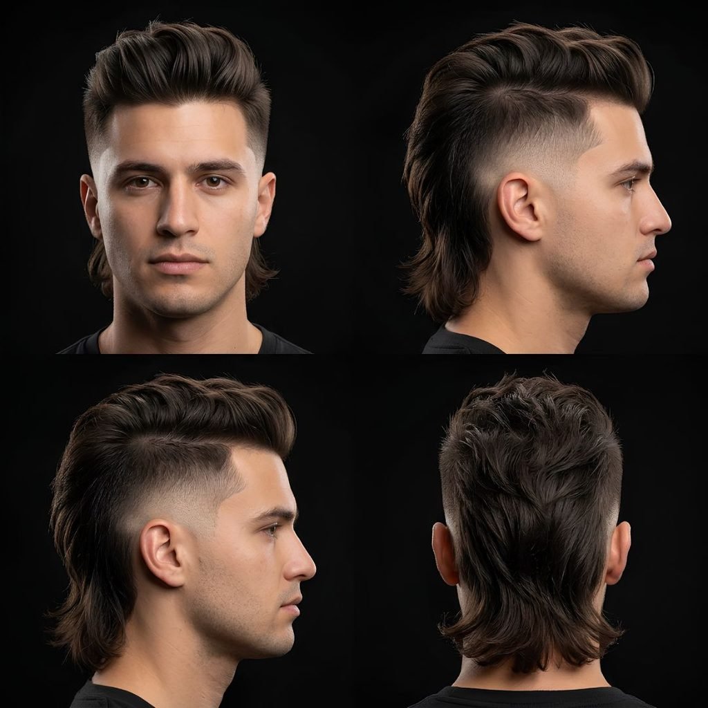 Burst Fade Mohawk Mullet Hybrid