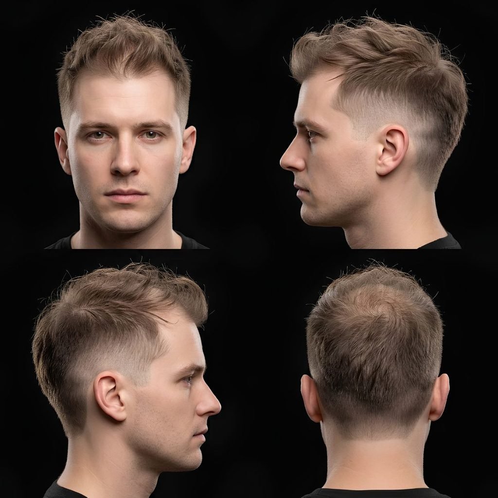 Burst Fade Mohawk for Thin Hair