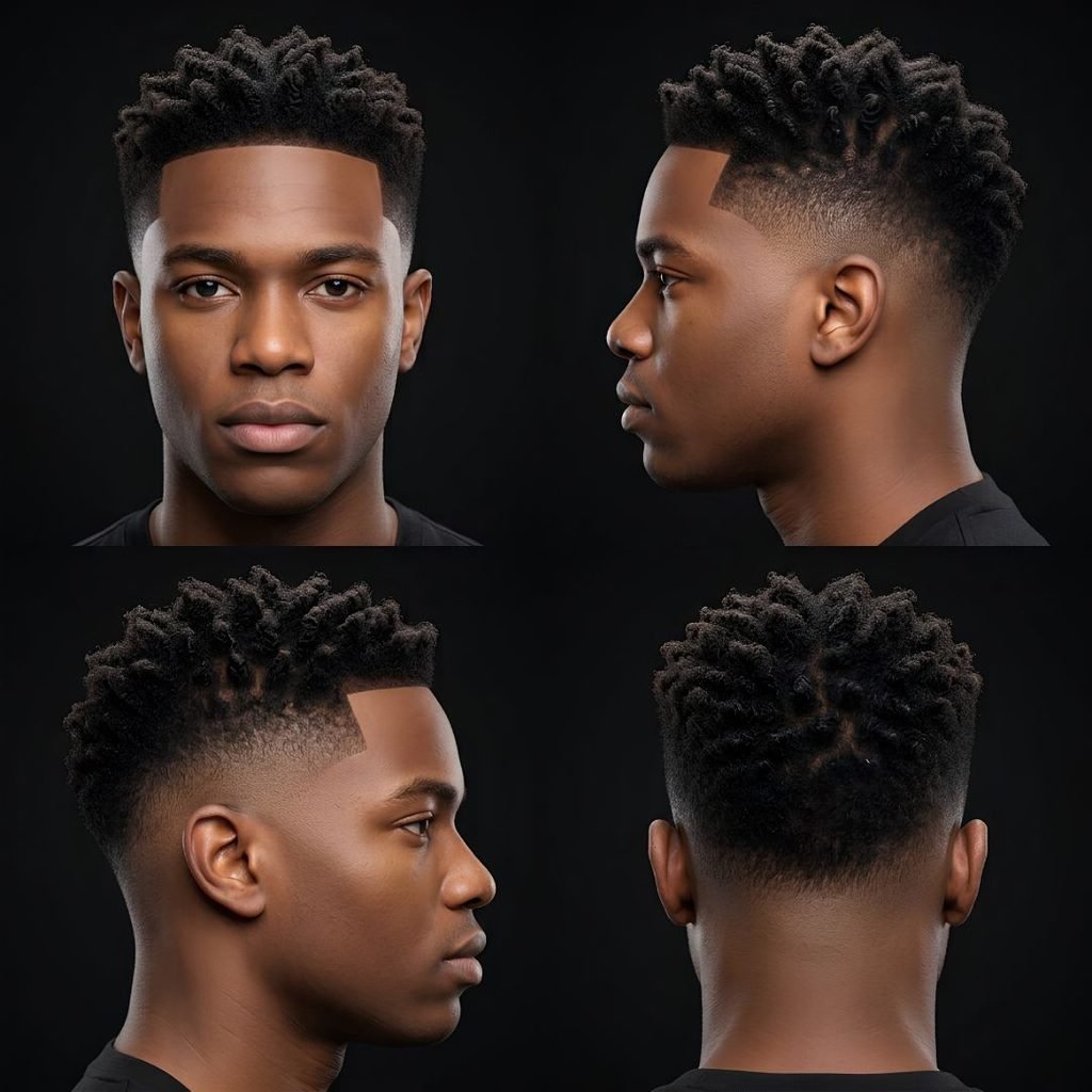 Burst Fade Taper for Black Men