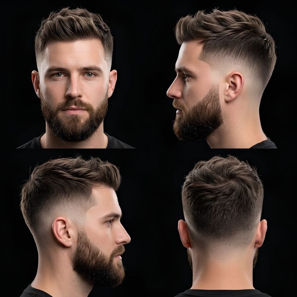 Burst Fade Taper with Beard