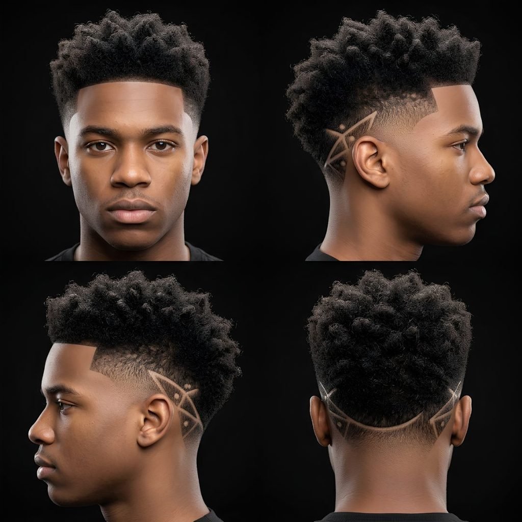 Burst Fade Taper with Design