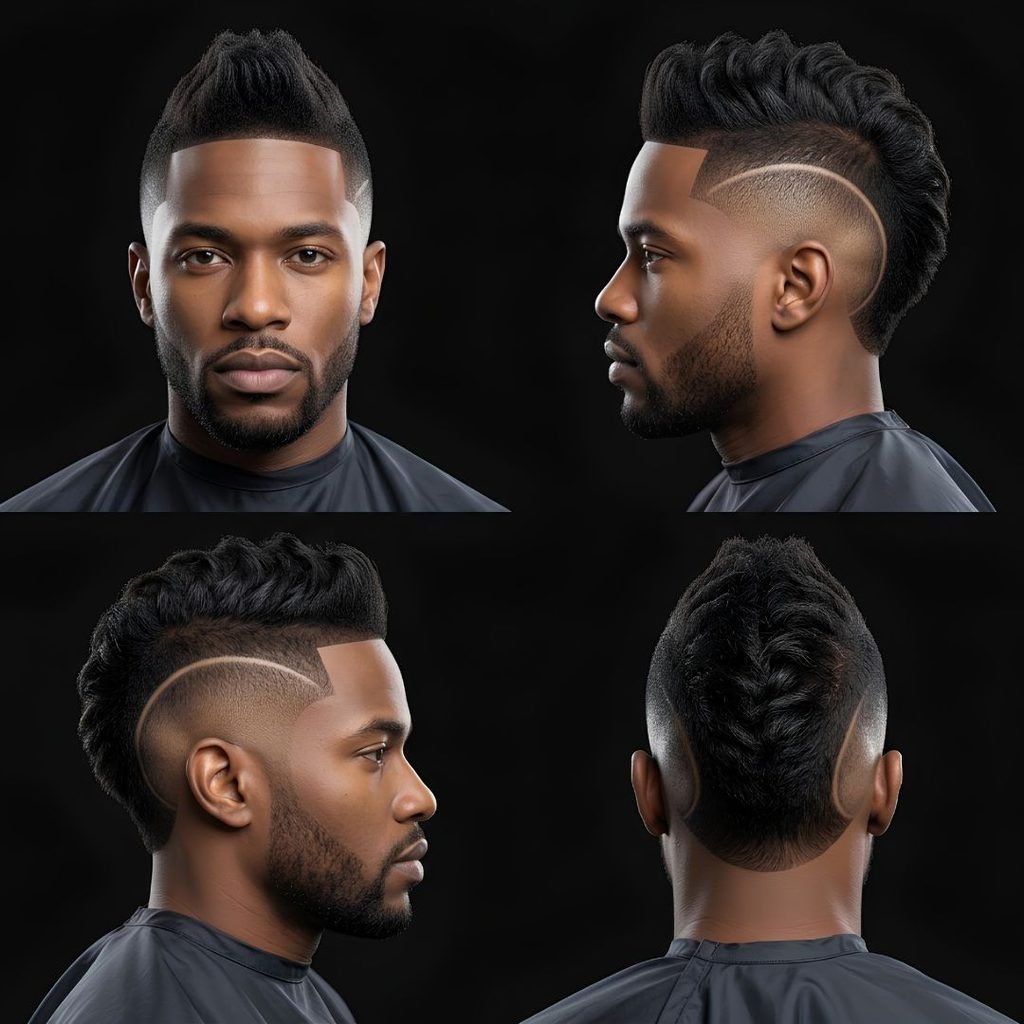 ight to your barber. Each one covers who it suits and how to keep it looking right. Pick the one that matches your hair, your face, and your actual daily routine, not just what looks cool in a photo.
Classic Burst Fade Mohawk