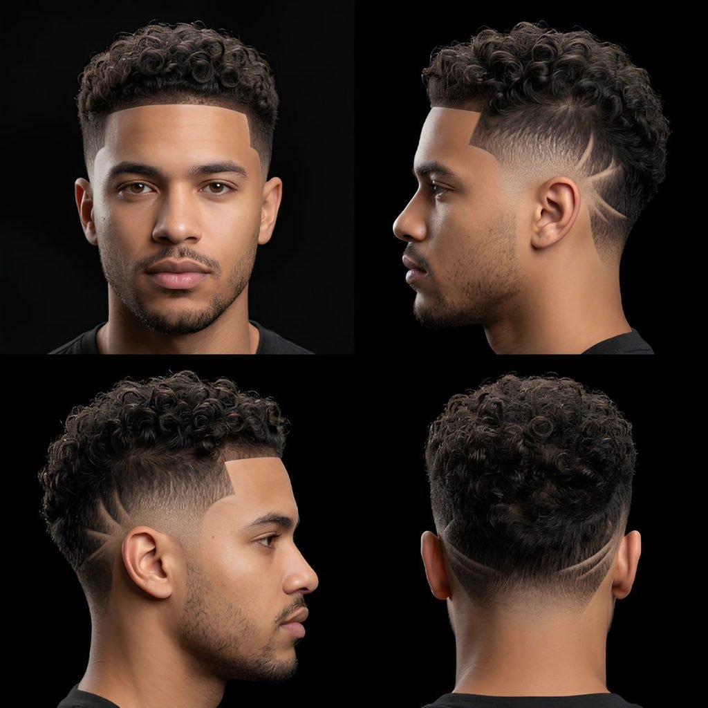 Classic Curly Burst Fade