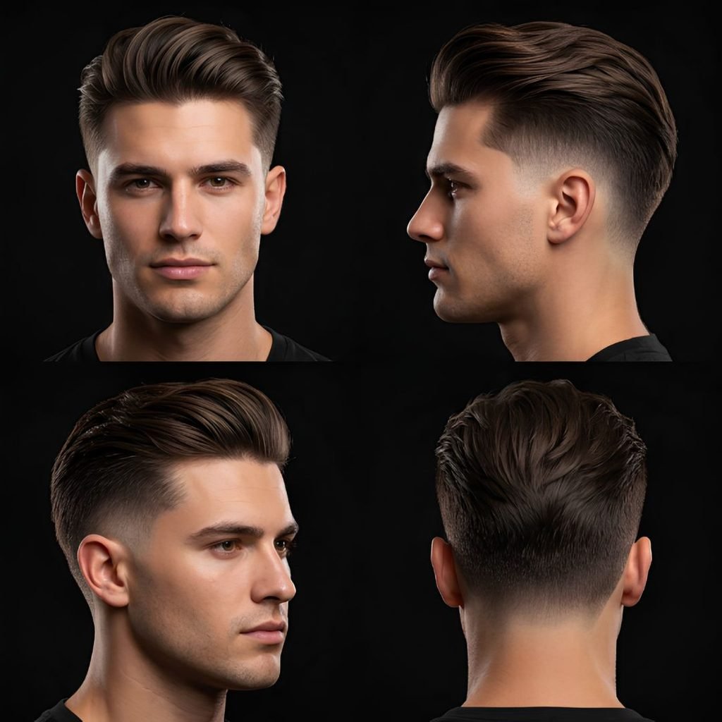 Classic Long Hair Burst Fade