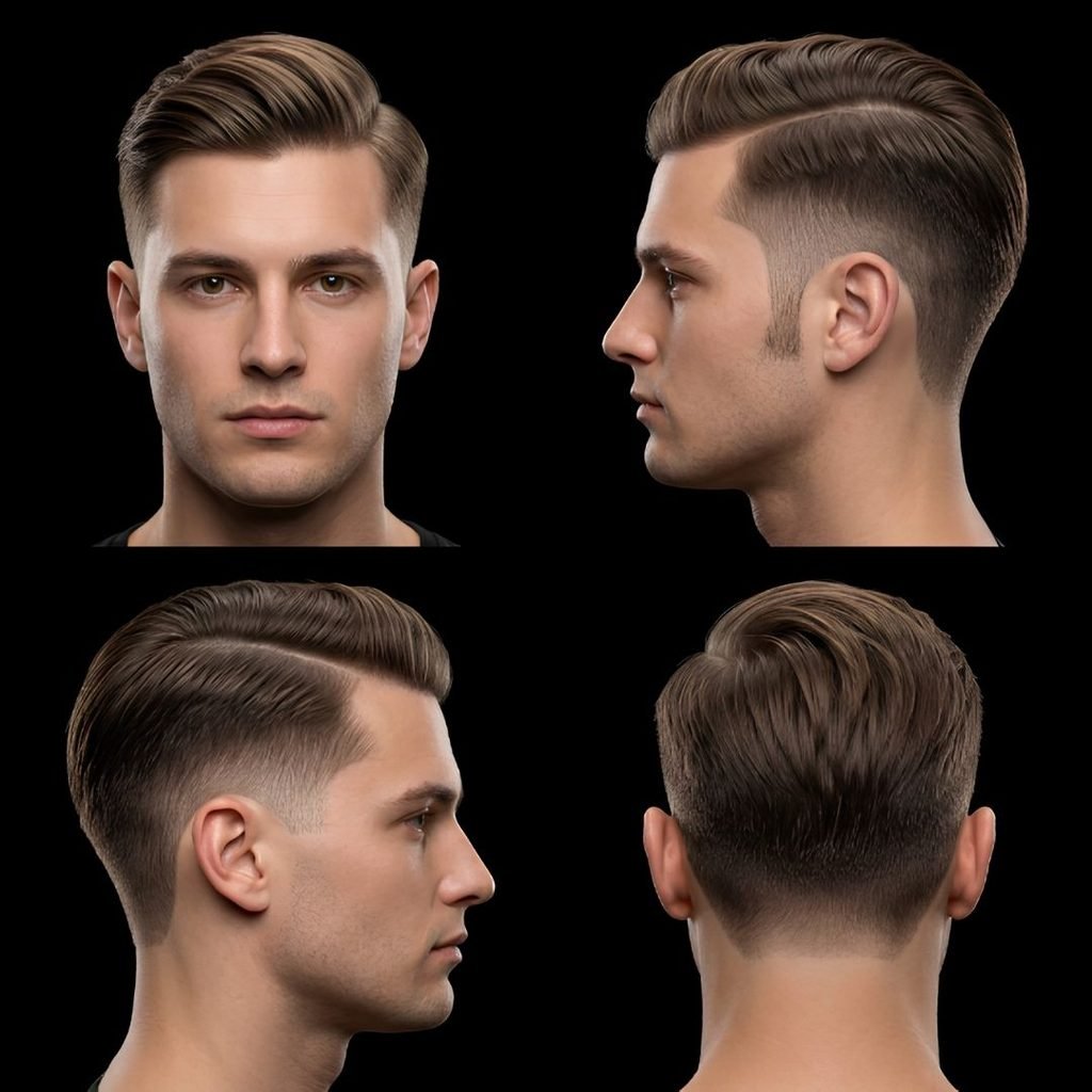 Comb Over Low Burst Fade