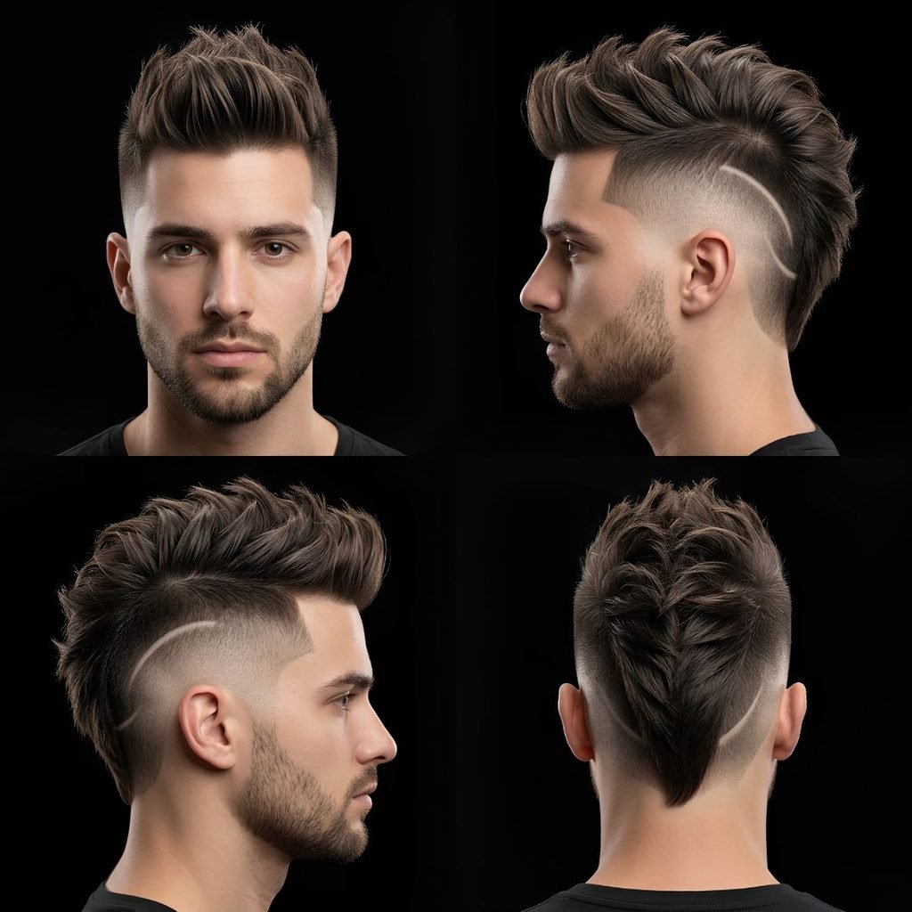 Disconnected Burst Fade Mohawk