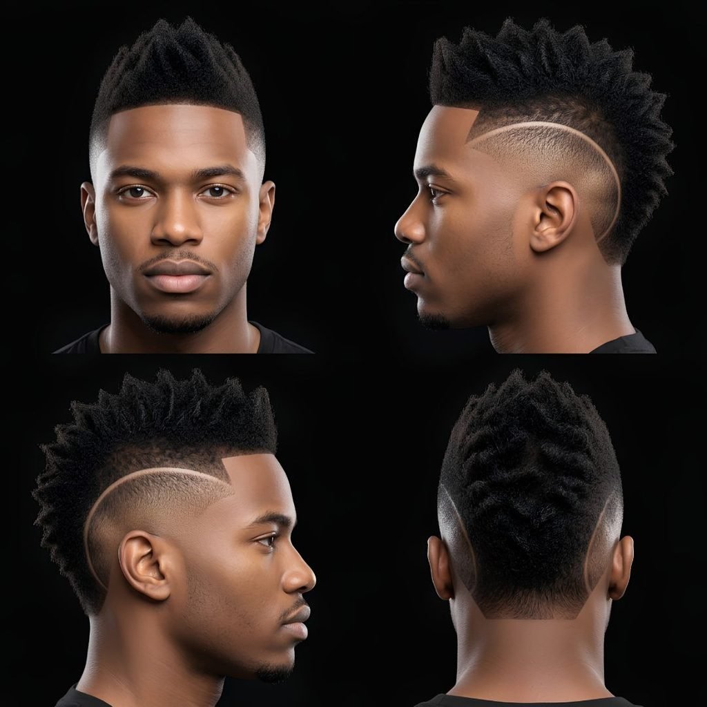 Faux Hawk Burst Fade