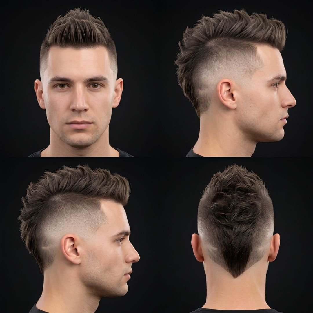 High Burst Fade Mohawk