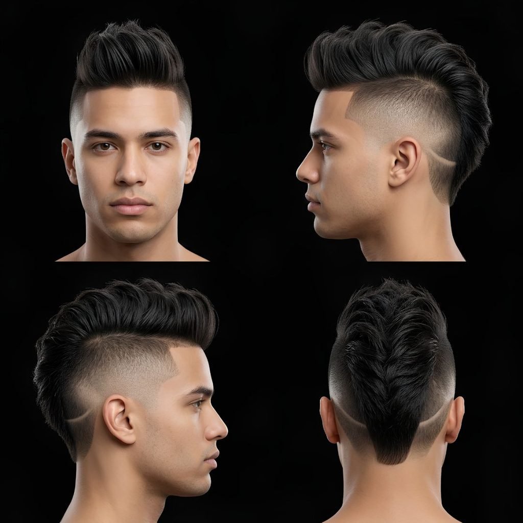 High Burst Fade Mohawk