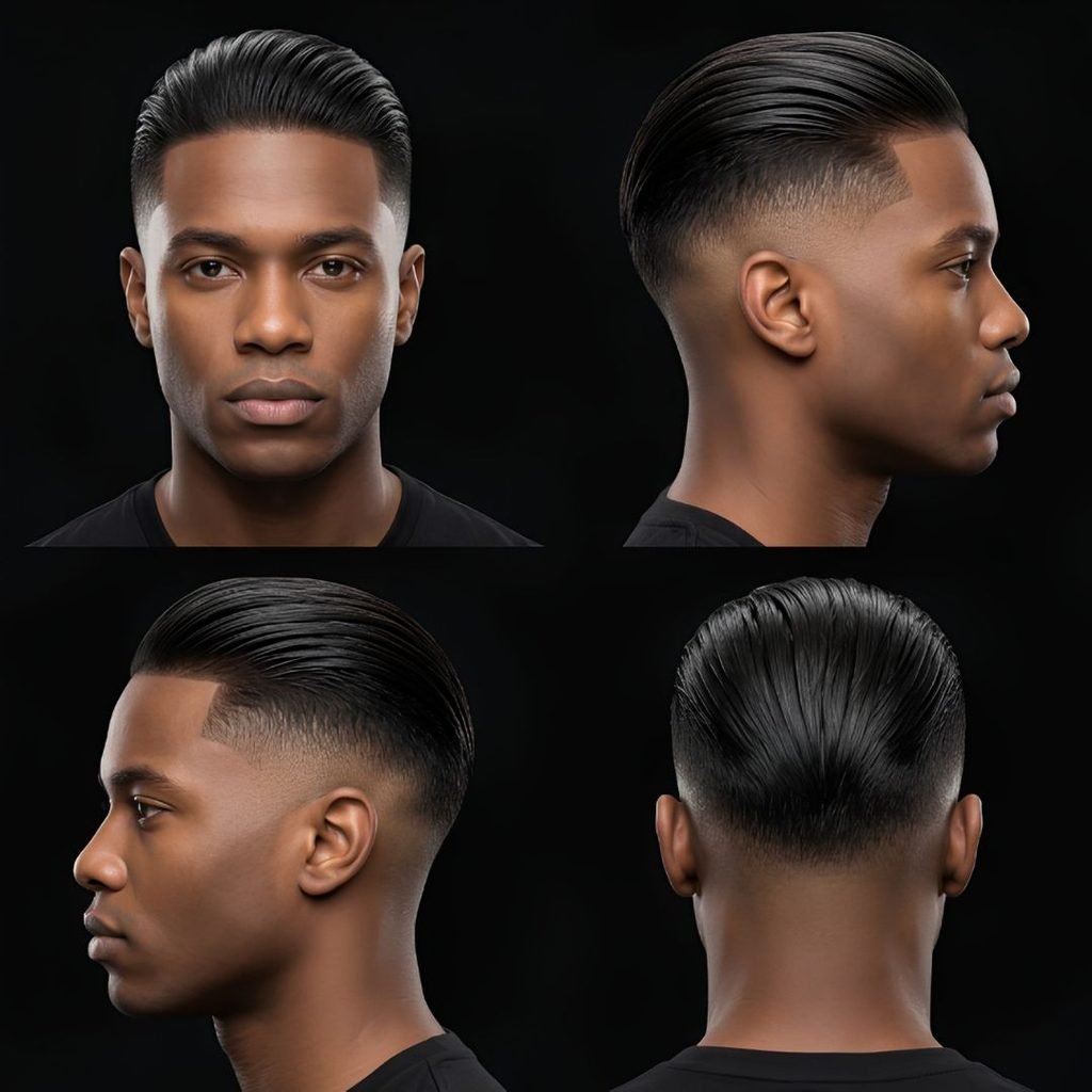 High Burst Fade Slick Back