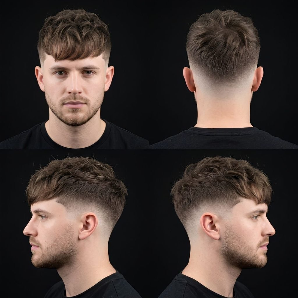 High Burst Fade With Fringe