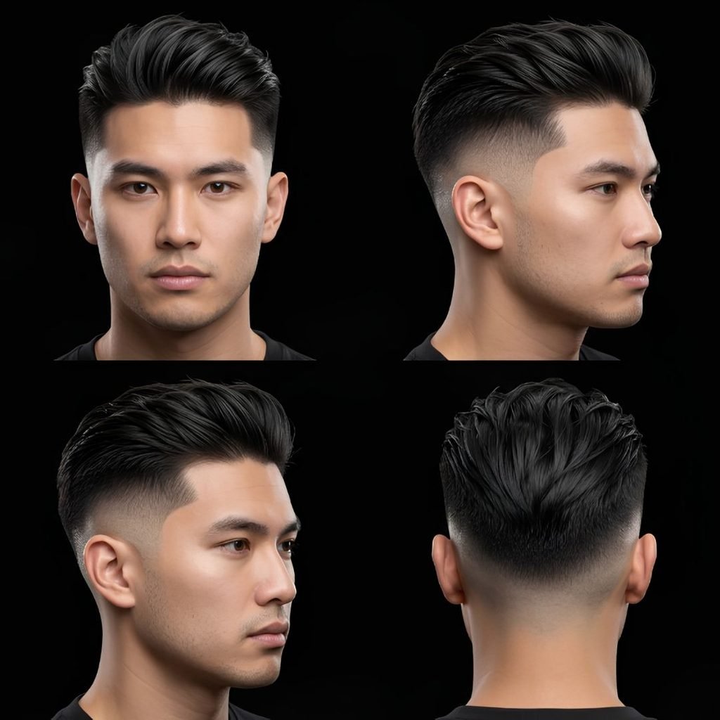High Burst Fade for Straight Hair