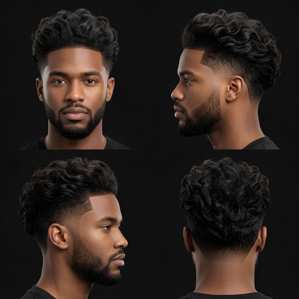 Long Top Burst Fade Taper