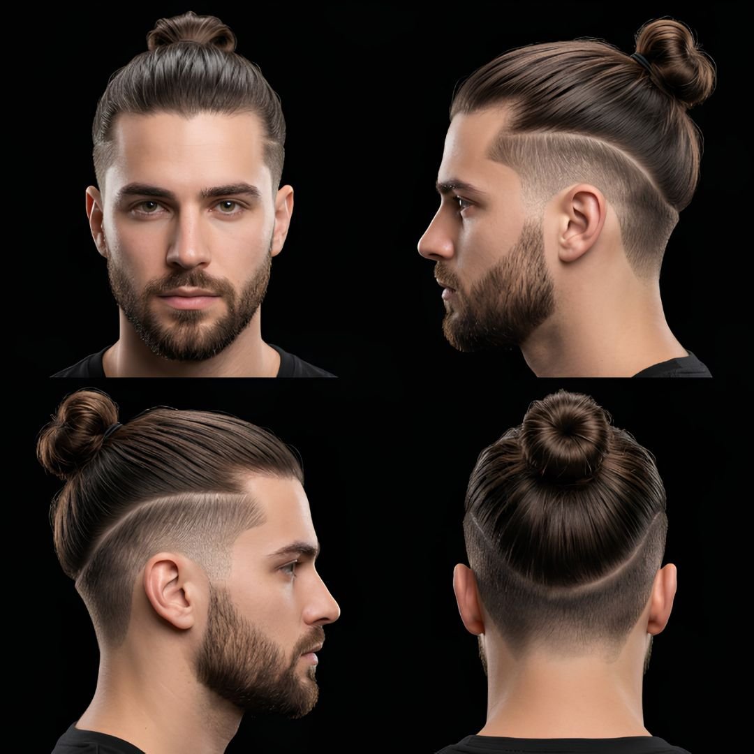 Man Bun Burst Fade