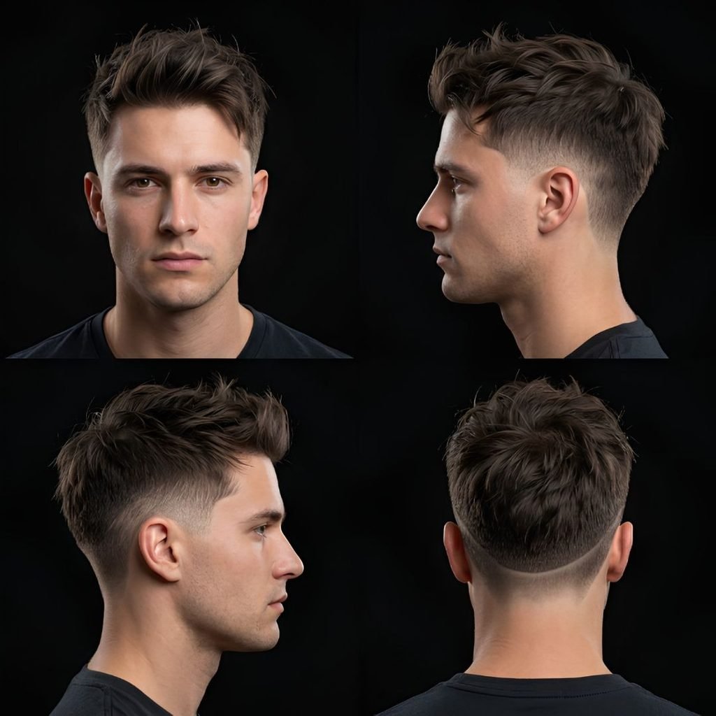 Messy Low Burst Fade