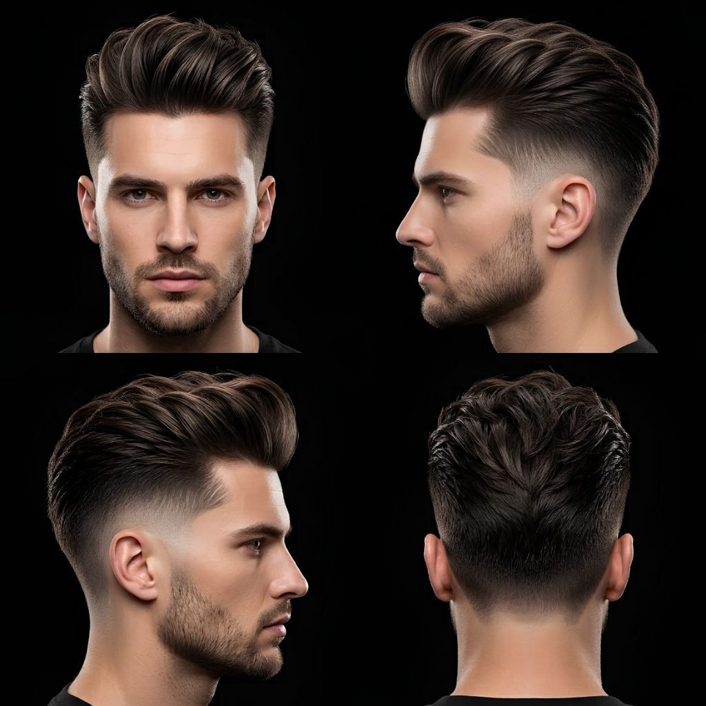 Pompadour Burst Fade Taper
