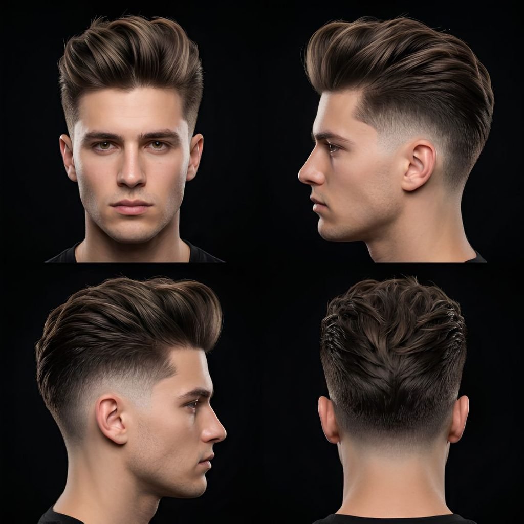 Quiff Long Hair Burst Fade