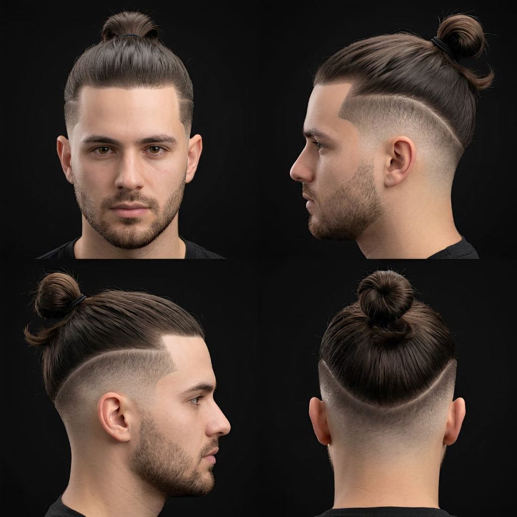 Samurai Bun Burst Fade