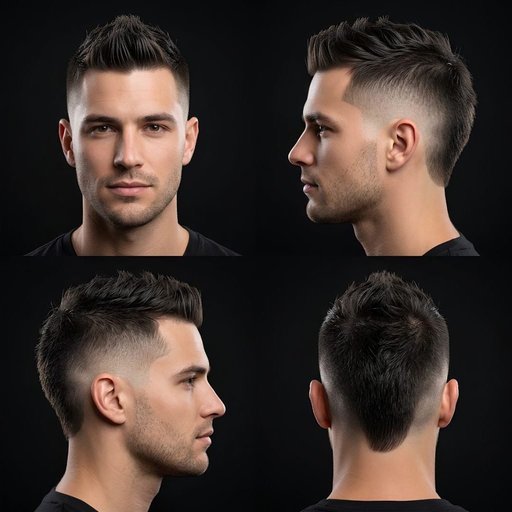 Short Burst Fade Mohawk