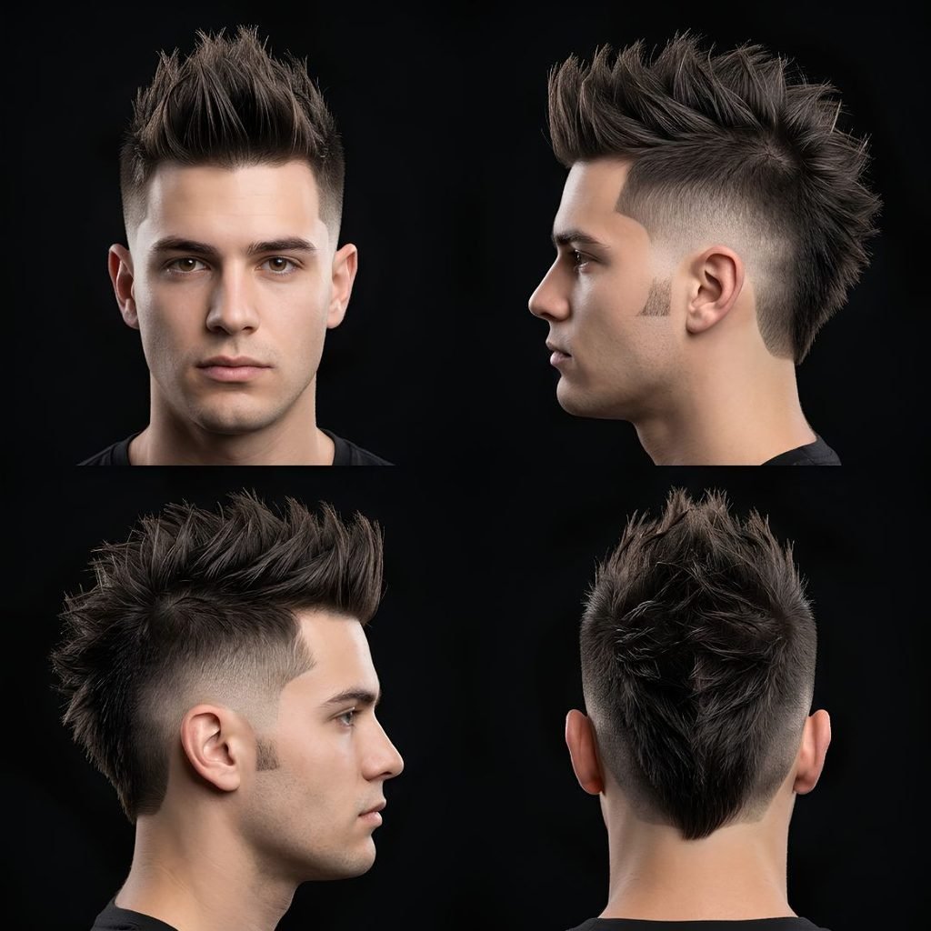 Spiky Burst Fade Mohawk