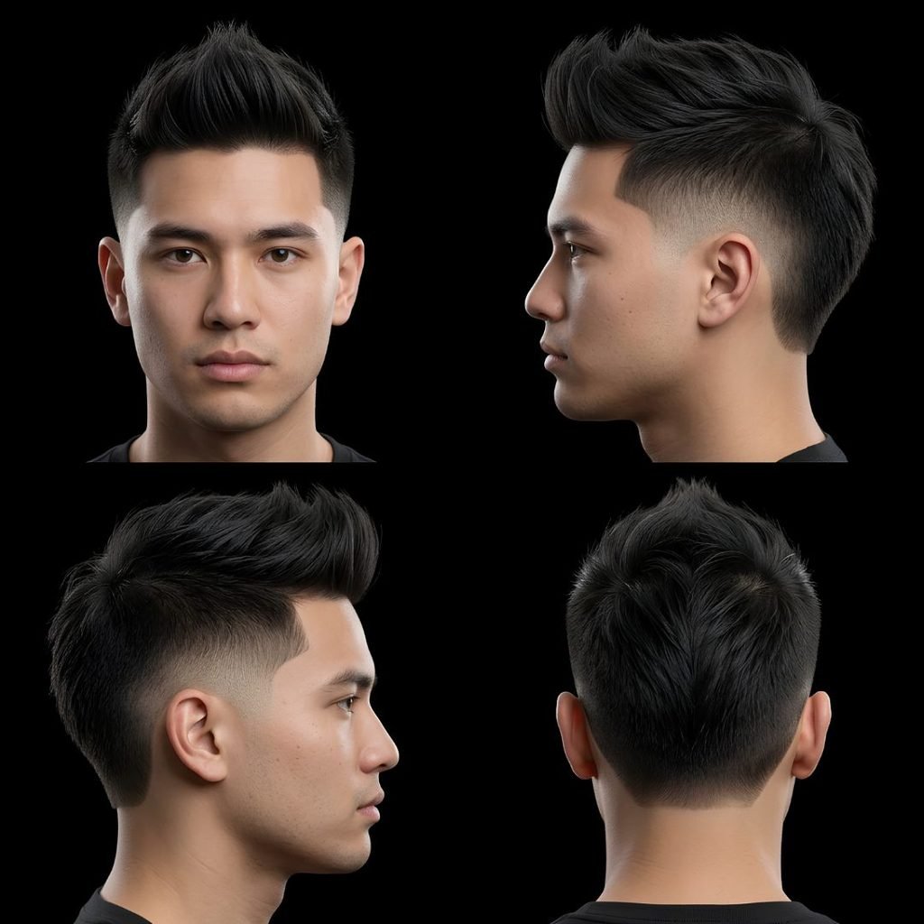 Straight Burst Fade Faux Hawk
