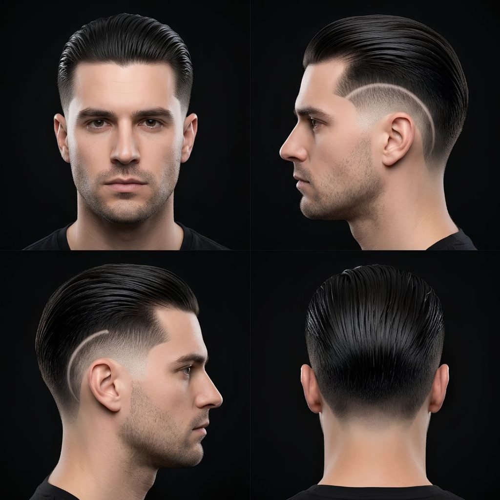 Straight Burst Fade Slick Back