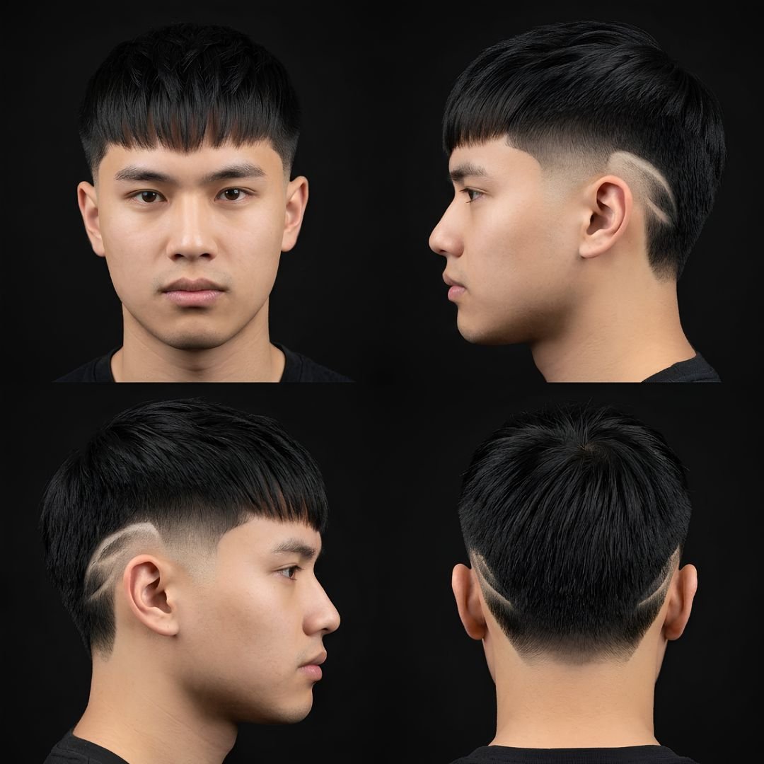 Straight Burst Fade with Fringe