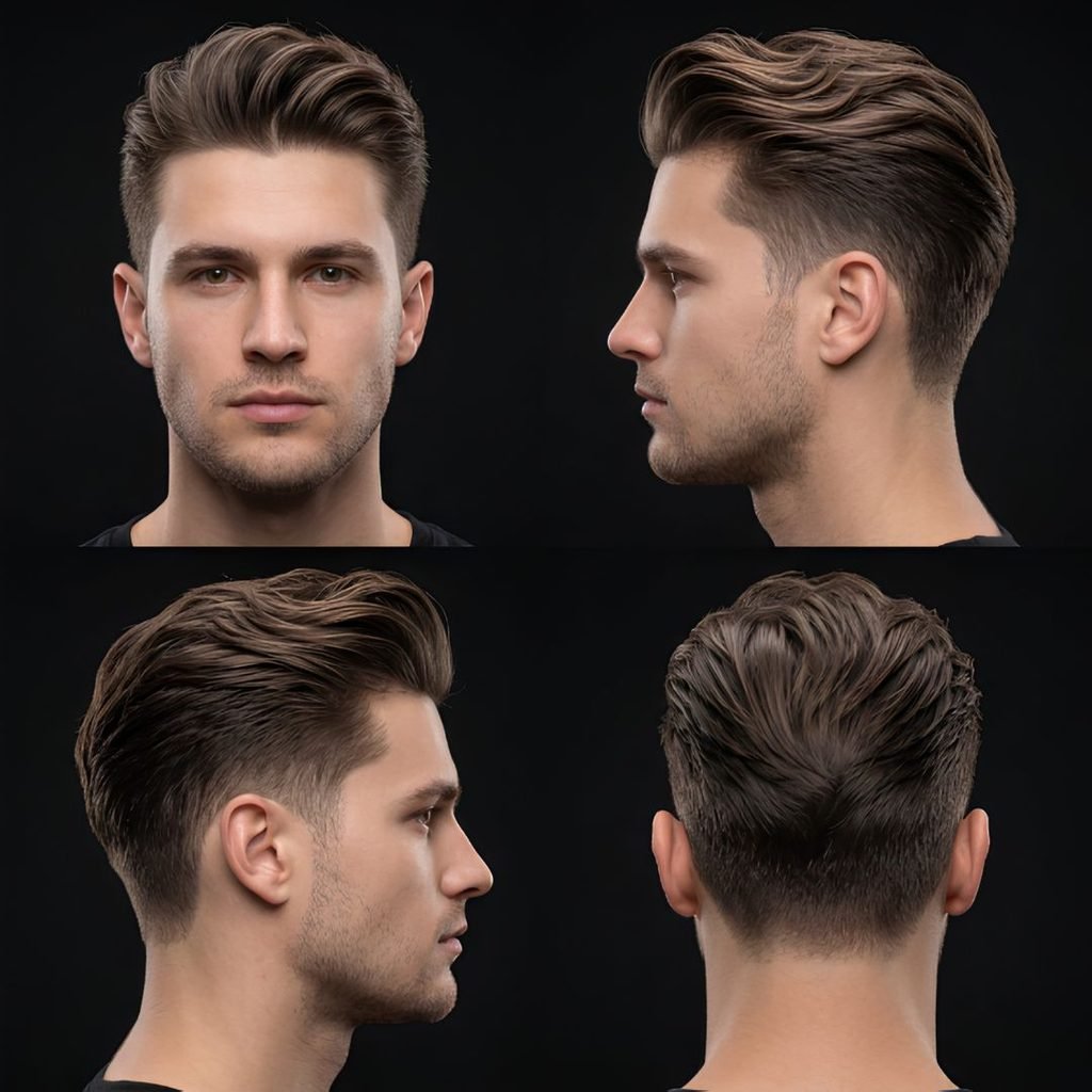 Undercut Long Hair Burst Fade