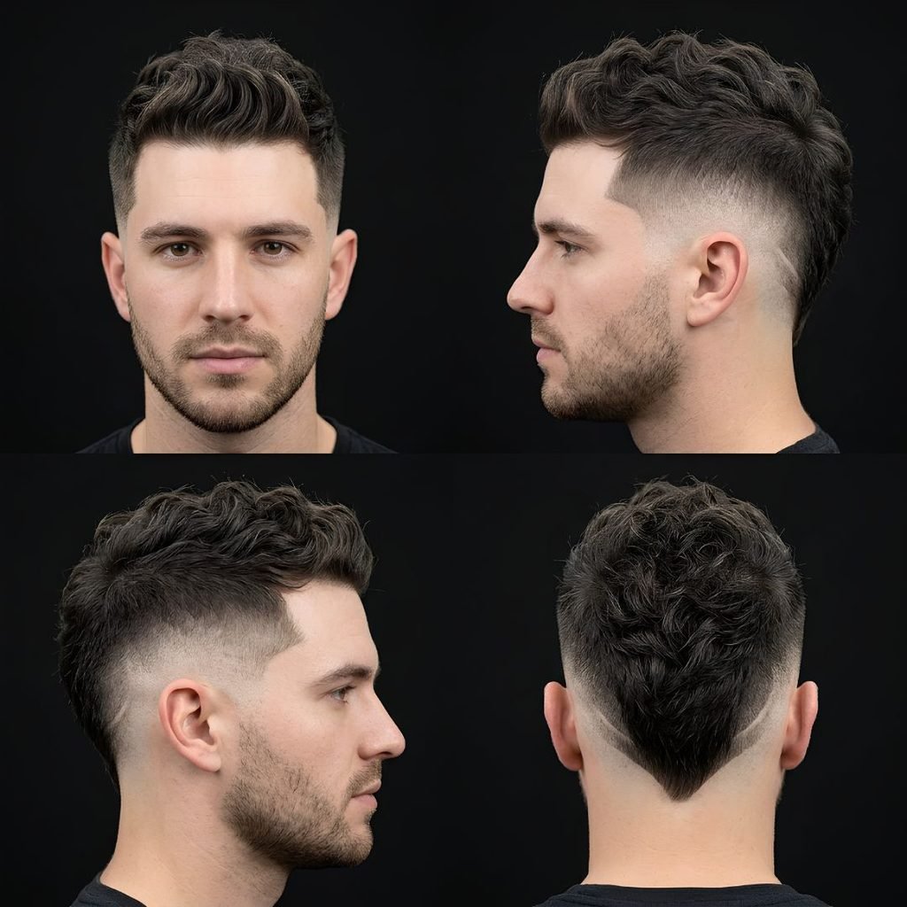 Wavy Burst Fade Mohawk