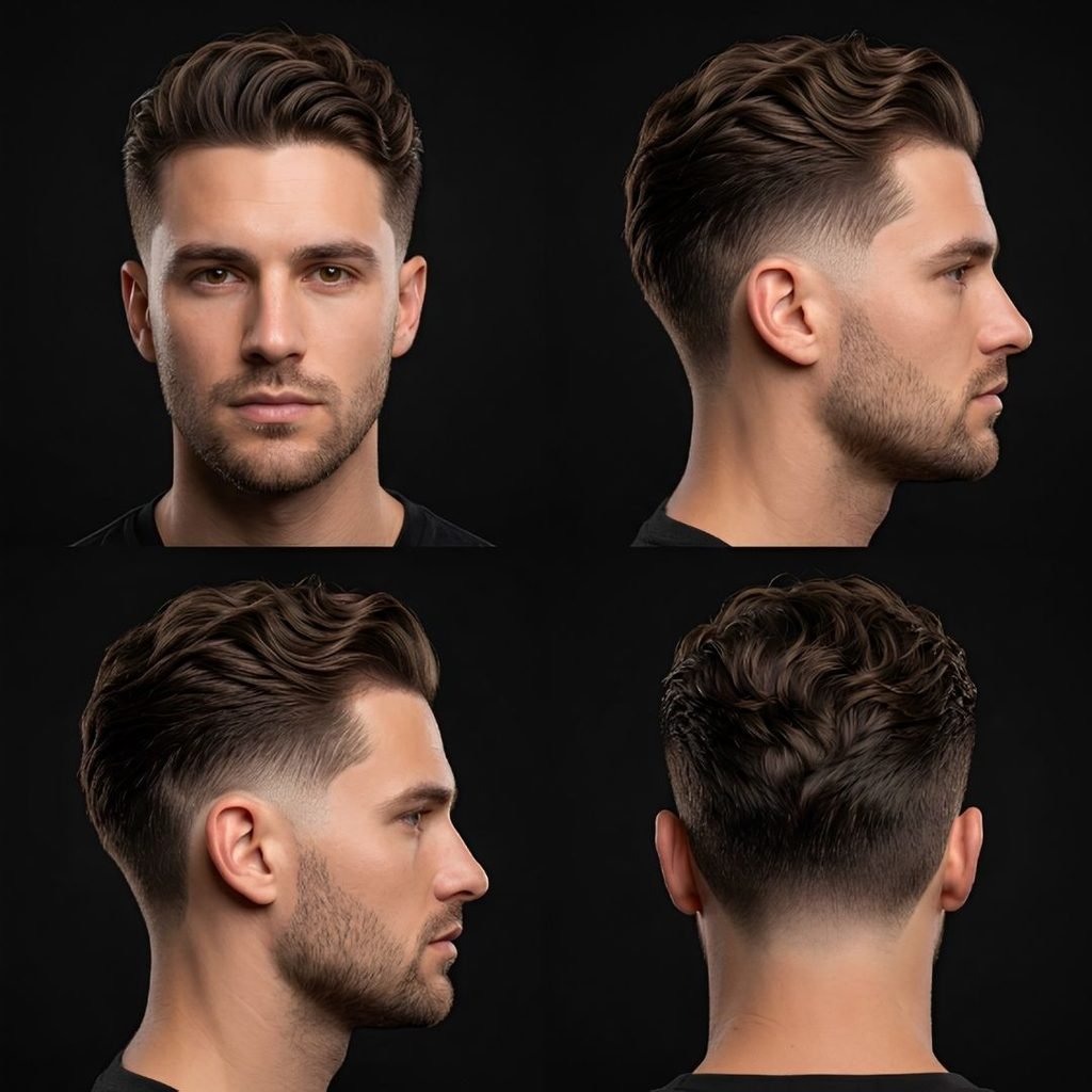 Wavy Mid Burst Fade