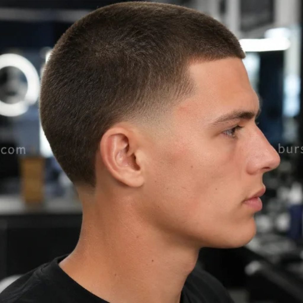 1. Classic Burst Fade Buzz Cut