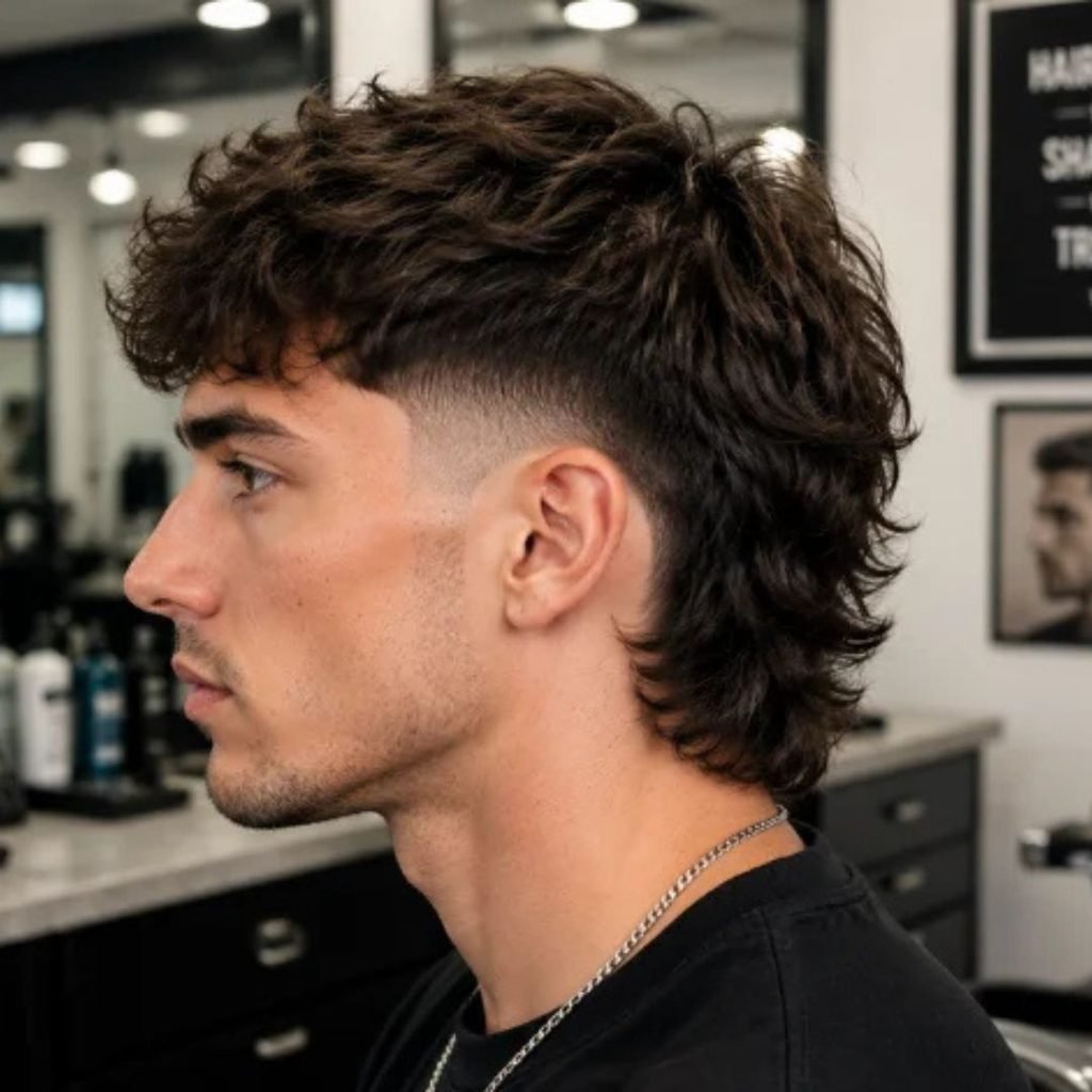 1. Low Burst Fade Mullet