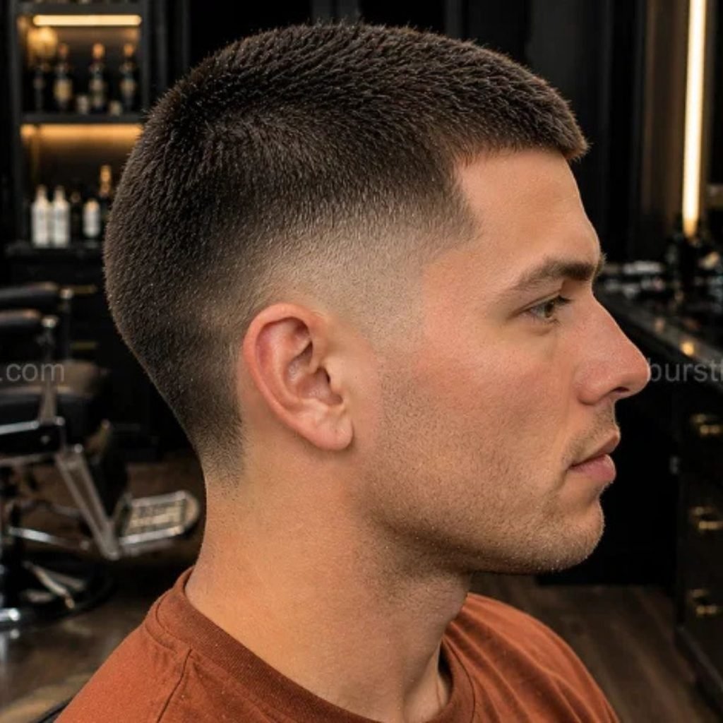 10. Textured Burst Fade Buzz Cut