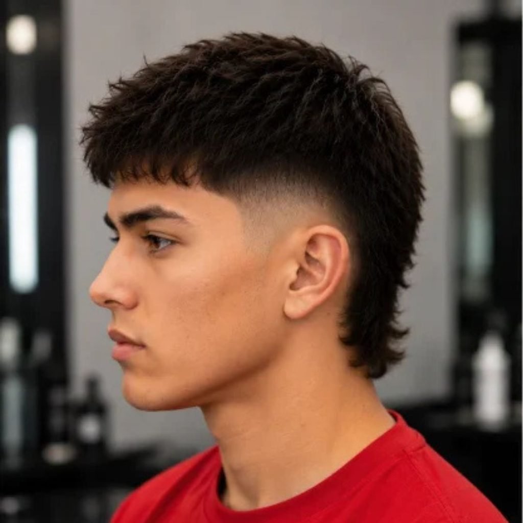 15. Short Burst Fade Mullet