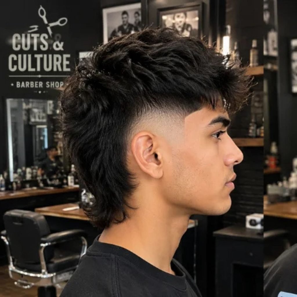 3. High Burst Fade Mullet