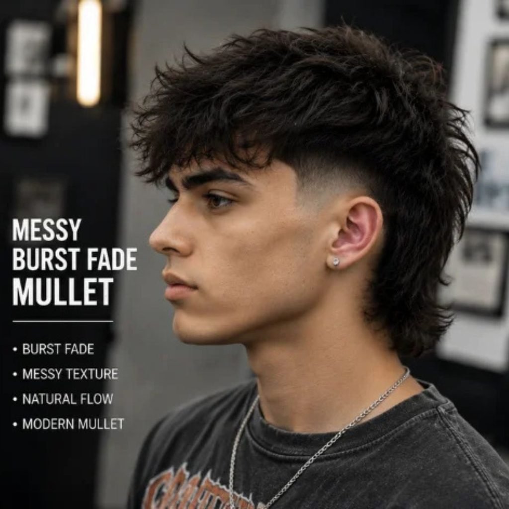 6. Messy Burst Fade Mullet