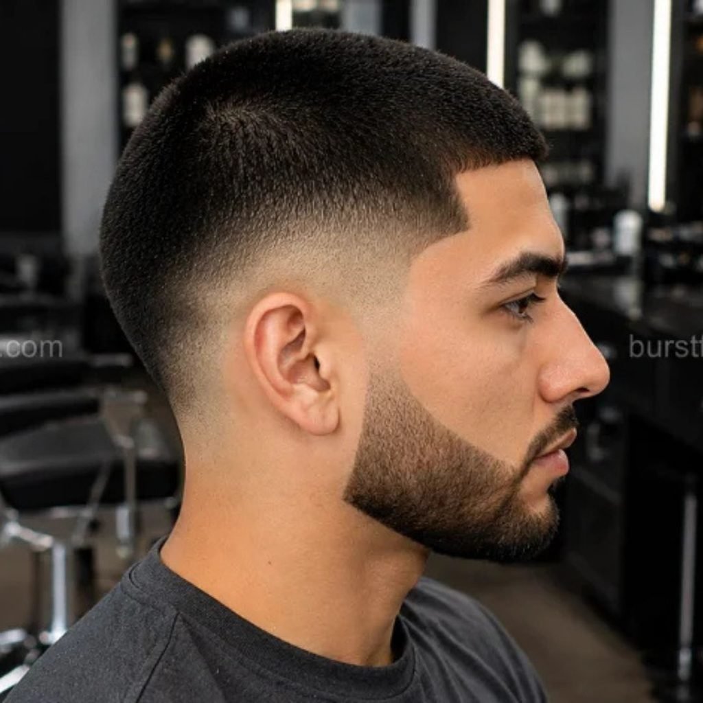 8. Razor Burst Fade Buzz Cut