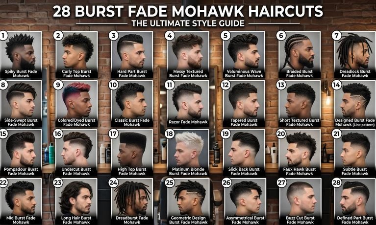 Burst Fade Mohawk Haircut