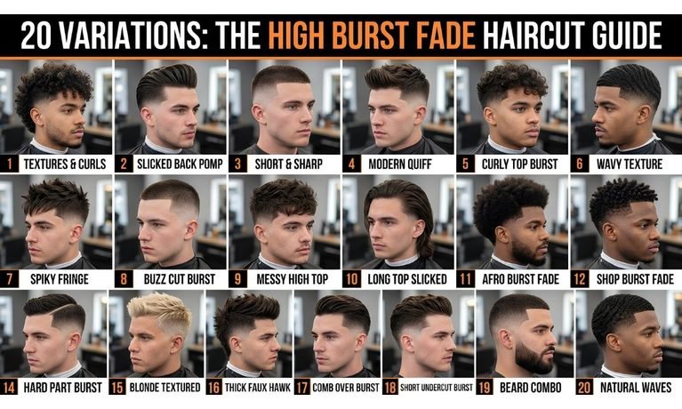 High Burst Fade Haircut