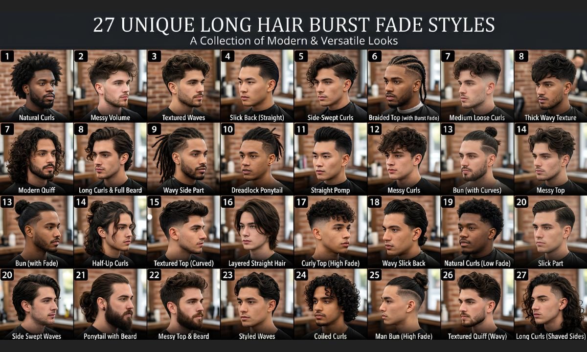 Long Hair Burst Fade