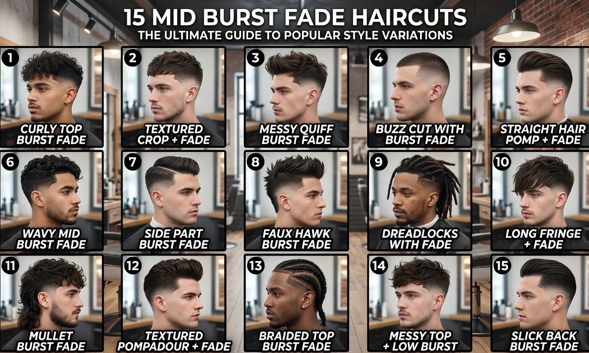 Mid Burst Fade Haircuts