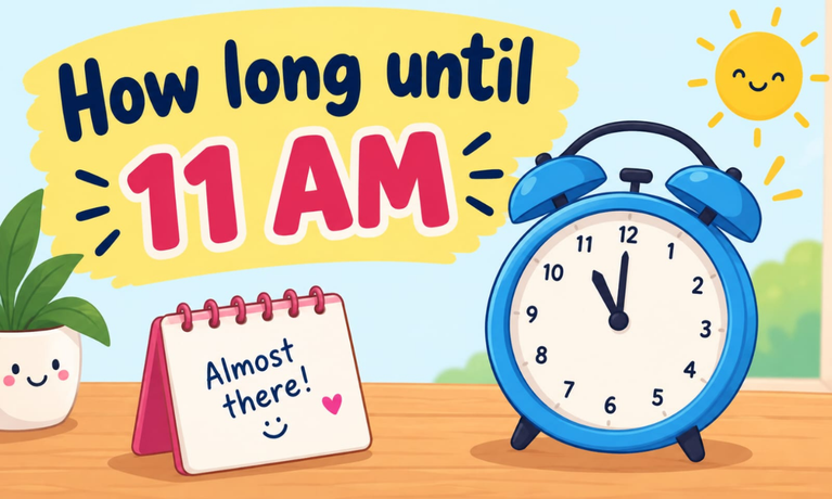 How Long Until 11 AM? Countdown to 11:00 AM Today