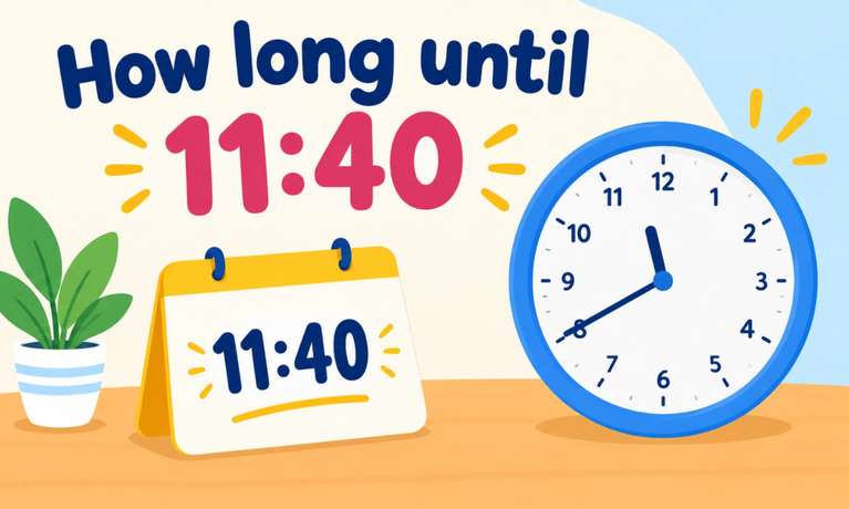 How Long Until 11:40? Countdown Timer & Exact Time Remaining