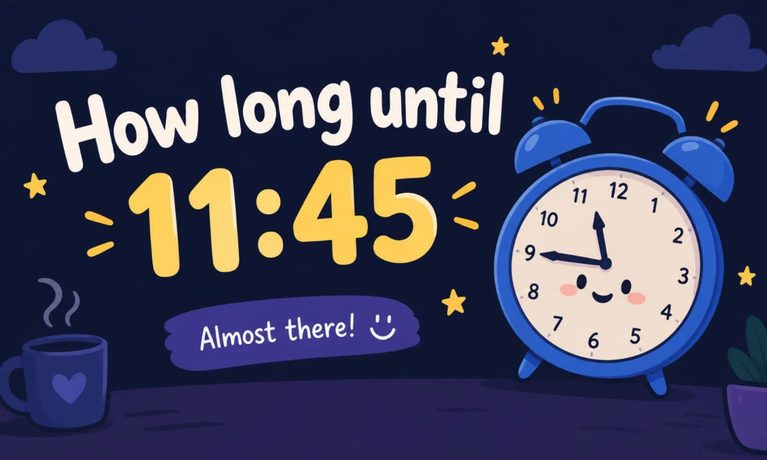 How Long Until 11:45? Countdown to 11:45 AM & PM