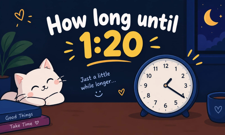 How Long Until 1:20? Countdown to 1:20 PM & AM