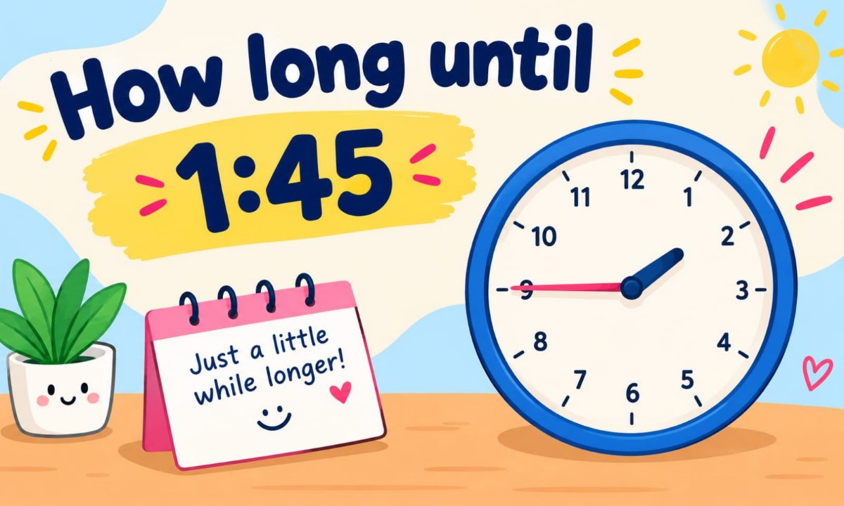 How Long Until 1:45? Calculate the Time Left in Minutes