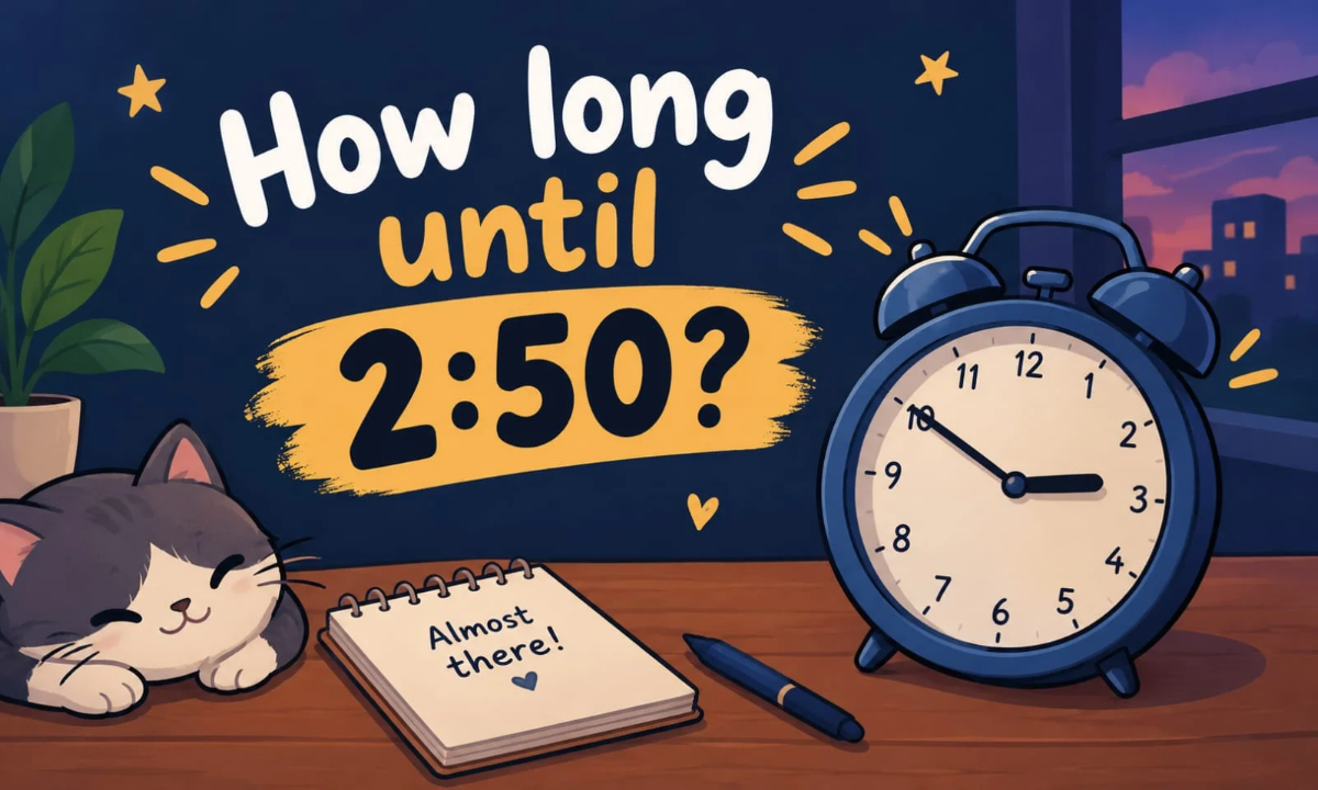 How Long Until 2:50 PM? Time Countdown & Timer