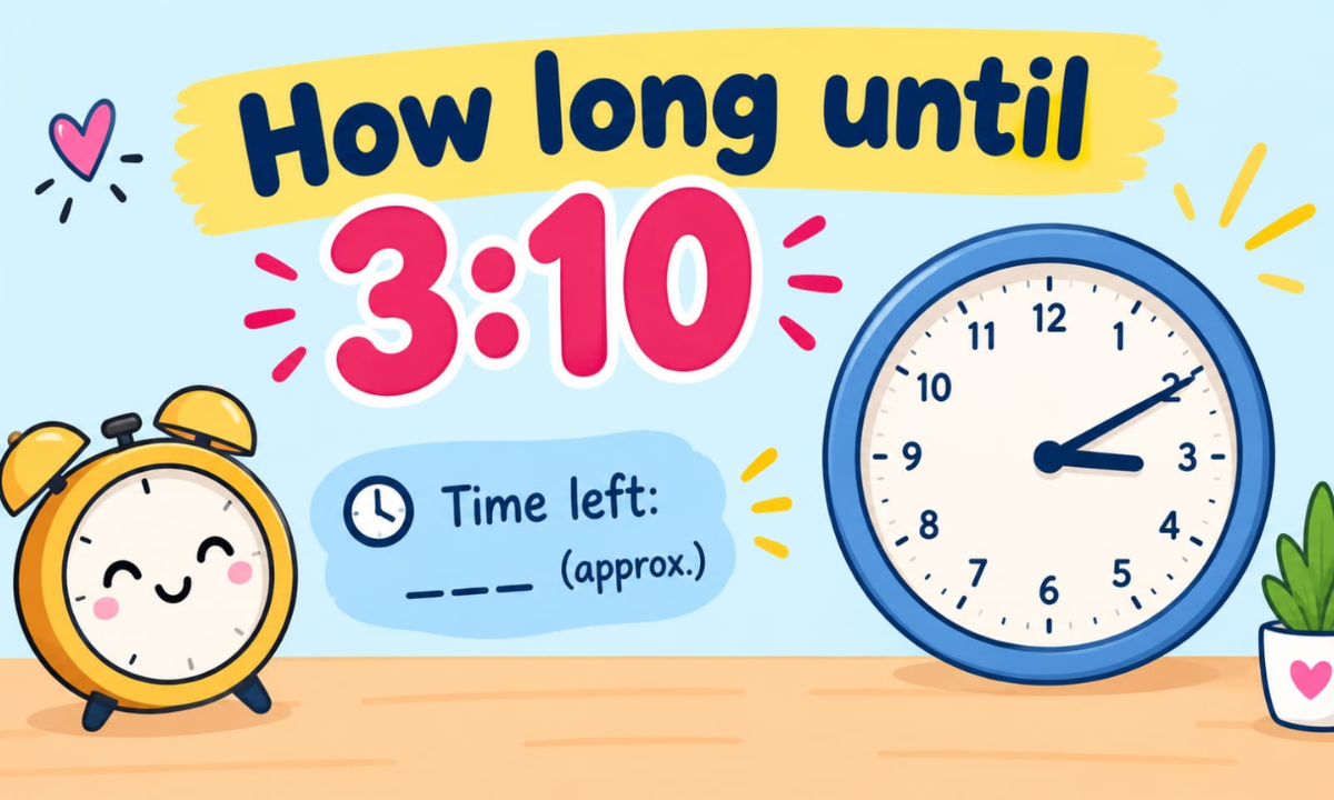How Long Until 3:10? Countdown Timer & Exact Time Remaining
