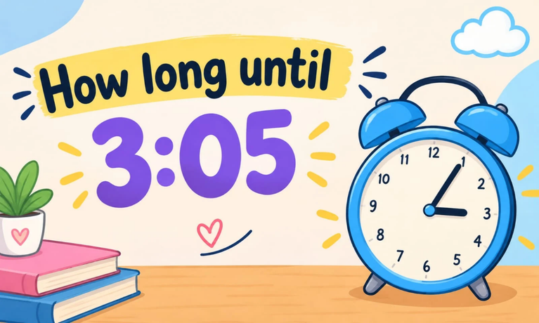 How Long Until 3:05? Countdown to 3:05 PM & AM