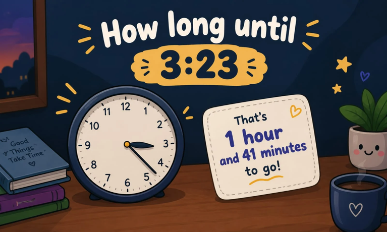 How Long Until 3:23? Countdown to 3:23 PM Today